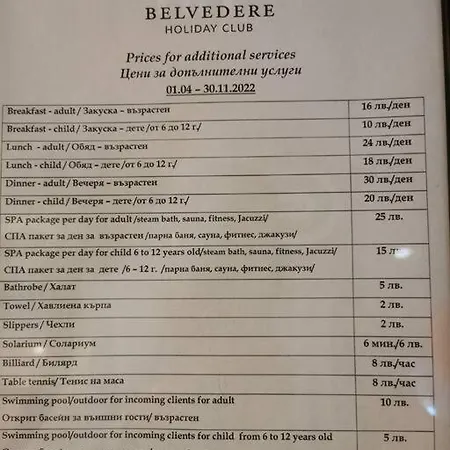 Daire Lux Belvedere Holiday Bansko